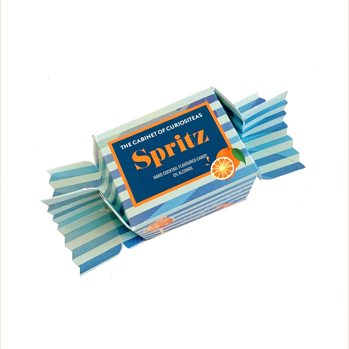 Bonbons Orange Spritz en gros plan, texture brillante et colorée.