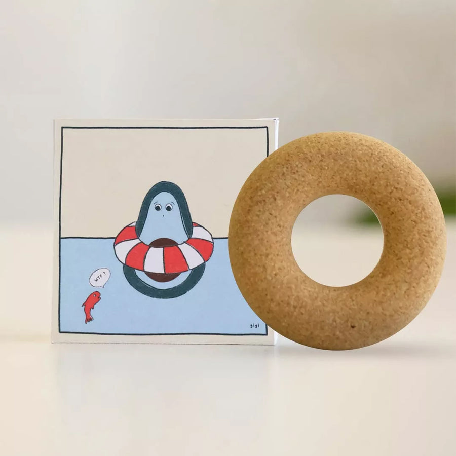 Bouée de sautage pour noyau d'avocat vue de dessus