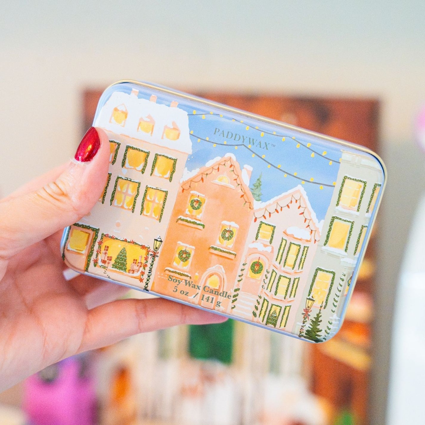 Bougie magie de Noël avec une texture douce et chaleureuse