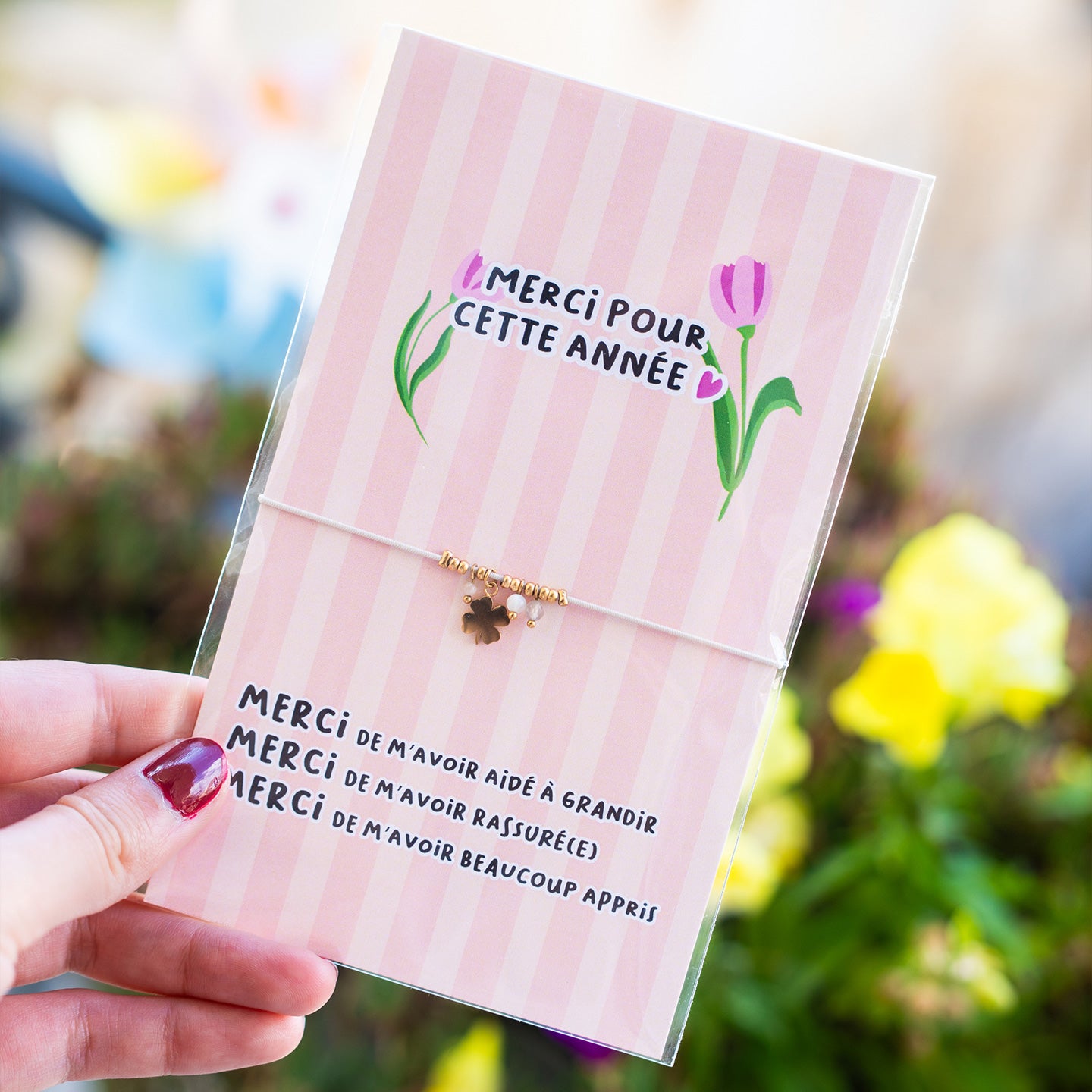 Bracelet Trèfle - Merci pour cette année