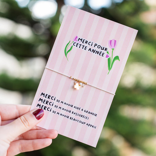 Bracelet Trèfle - Merci pour cette année