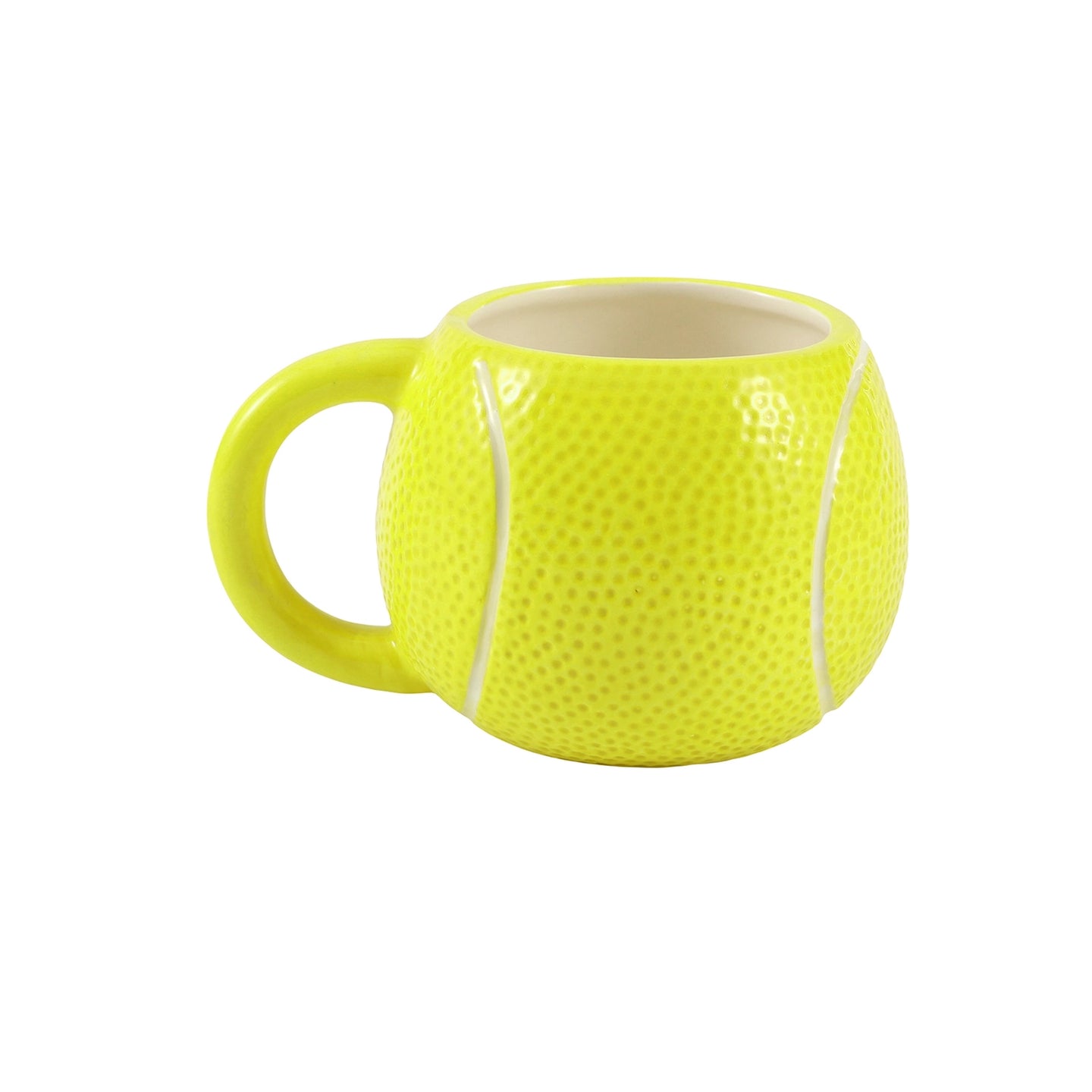 Mug Tennis avec motif de raquette sur fond blanc