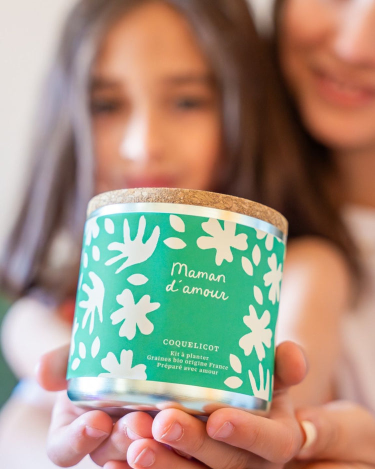 Kit à planter avec graines de coquelicot et message doux