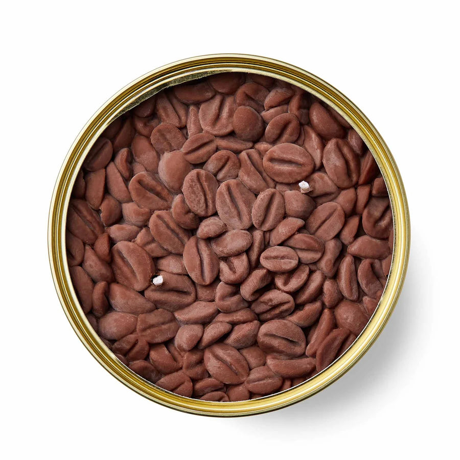 Bougie café en forme de canette, vue de face