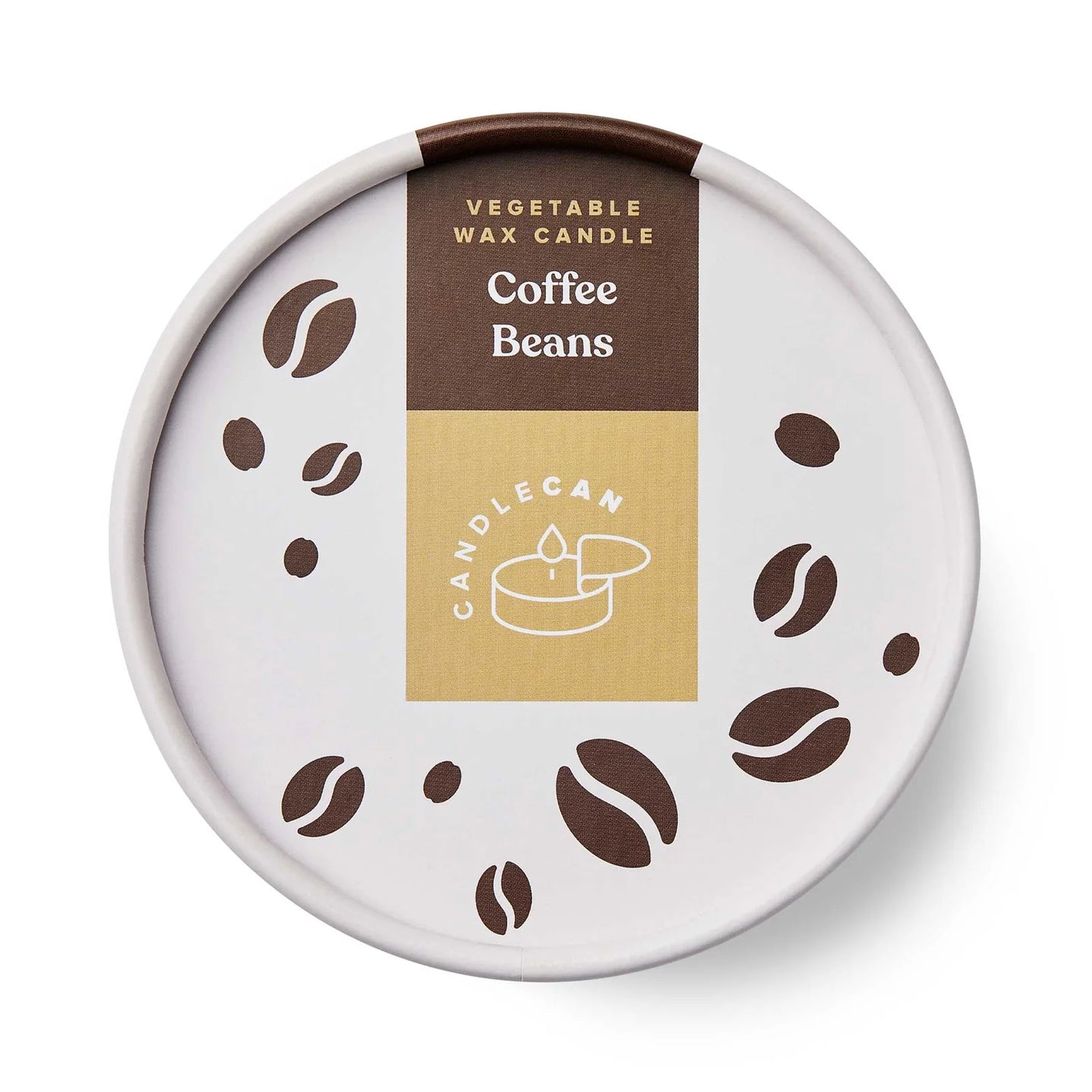 Bougie trompe l'œil en forme de canette, parfum café