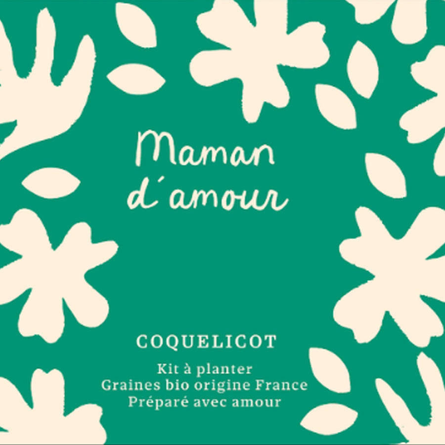 Kit à planter avec graines de coquelicot et message doux