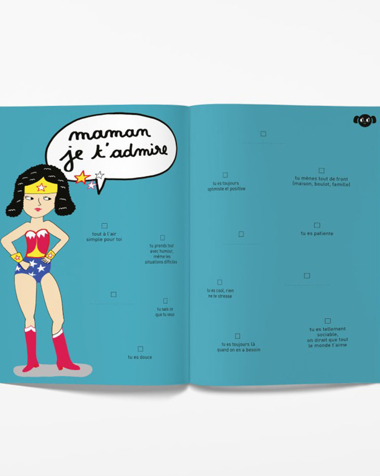 Carnet à compléter avec motifs floraux sur la couverture