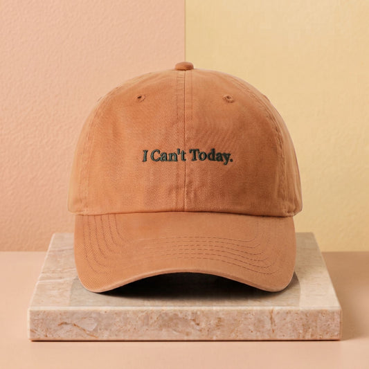 Casquette délavée avec inscription humoristique sur le devant