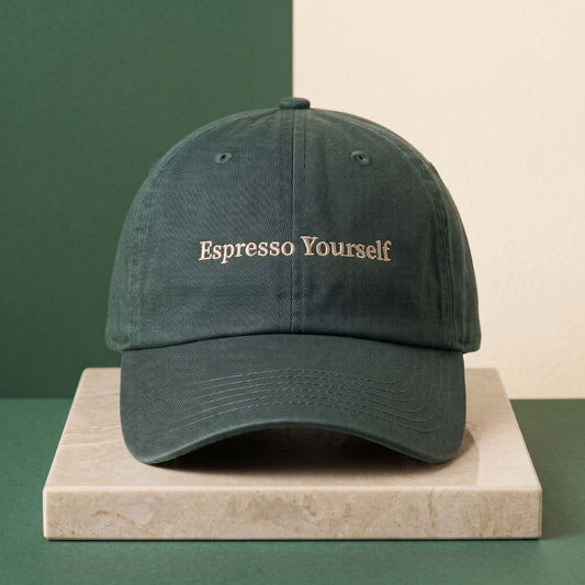 Casquette brodée 'Espresso Yourself' vue de face