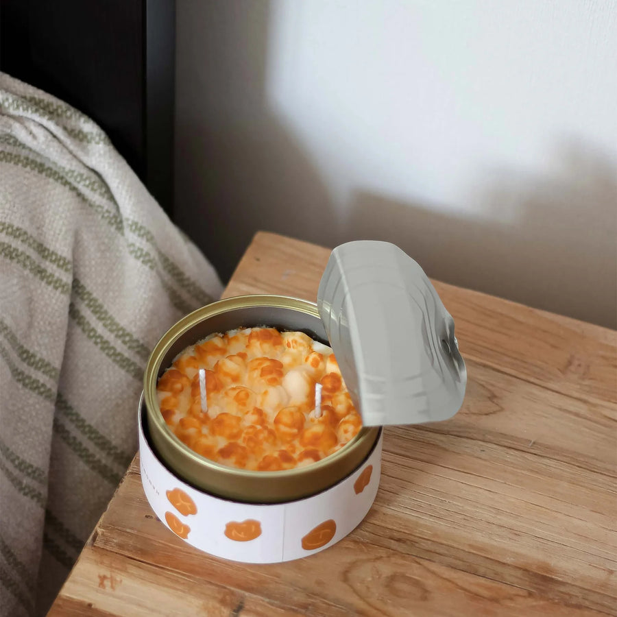 Bougie en forme de bol de pop-corn avec effet réaliste