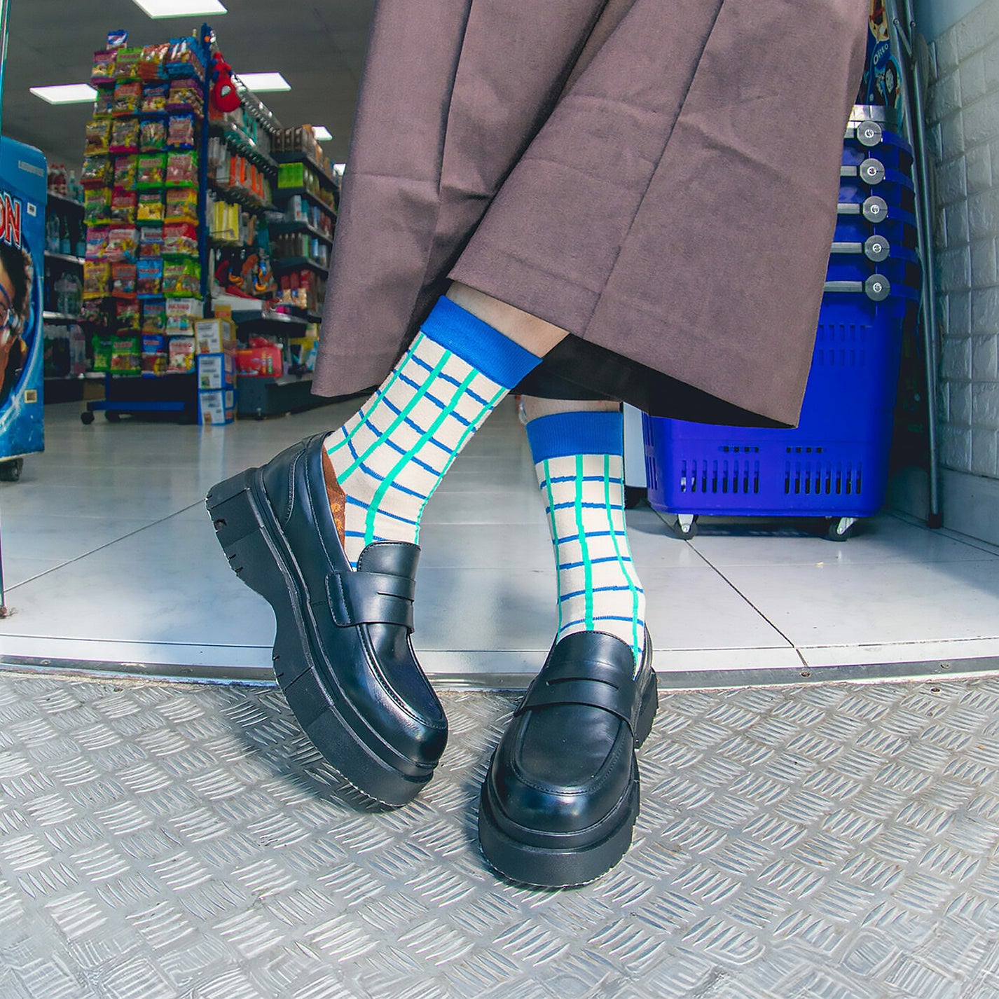 Chaussettes motif barre chocolatée avec texture réaliste