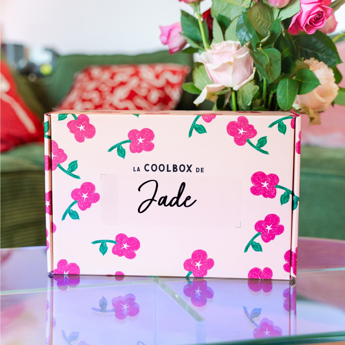 Coolbox personnalisable avec motif floral coloré