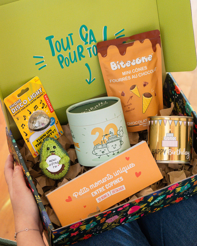 Cool box personnalisable avec motif coloré et illustration unique.