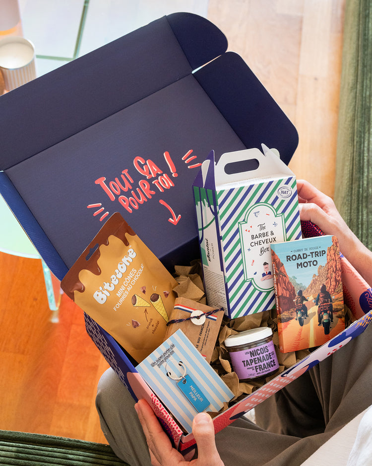 Cool box personnalisable avec motif coloré et texte