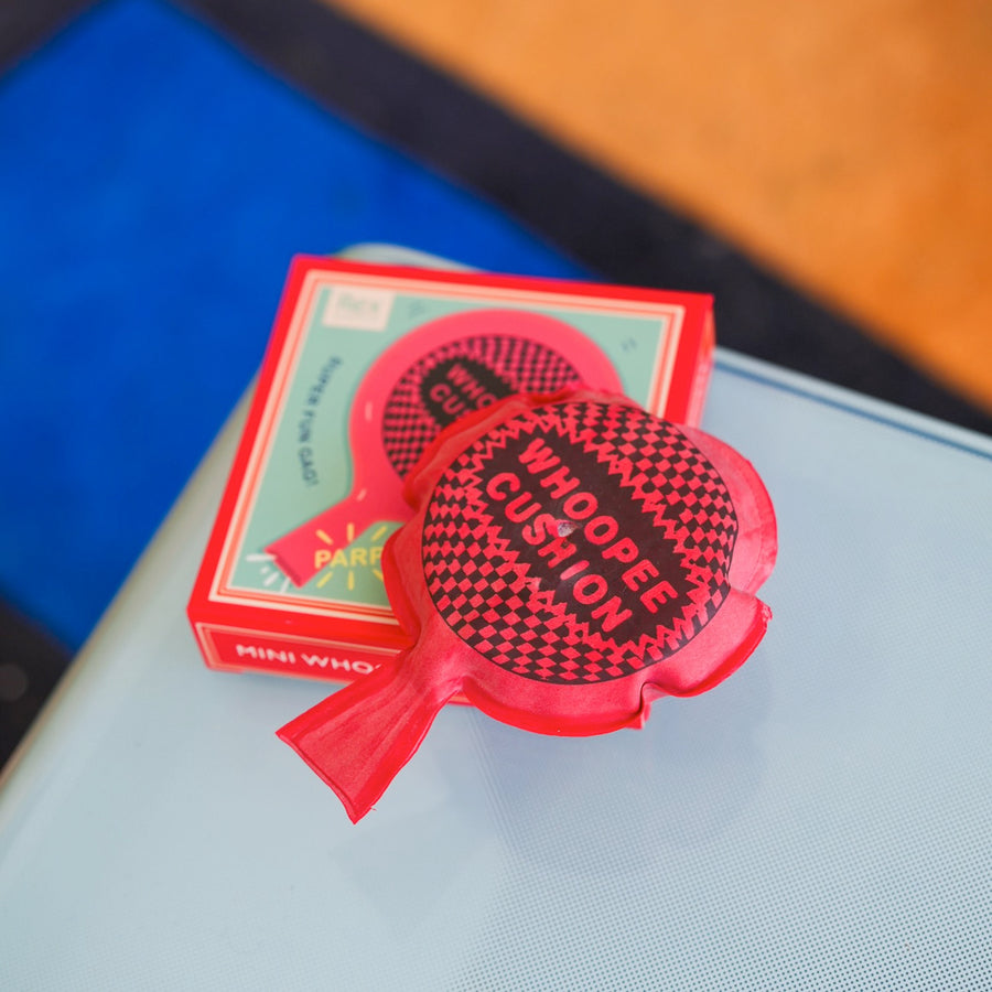 Mini coussin péteur en mode lifestyle sur un canapé