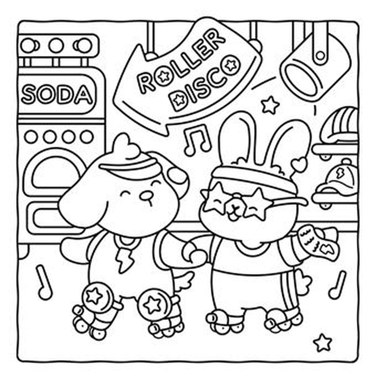 Livre de coloriage années 90 avec motifs rétro colorés