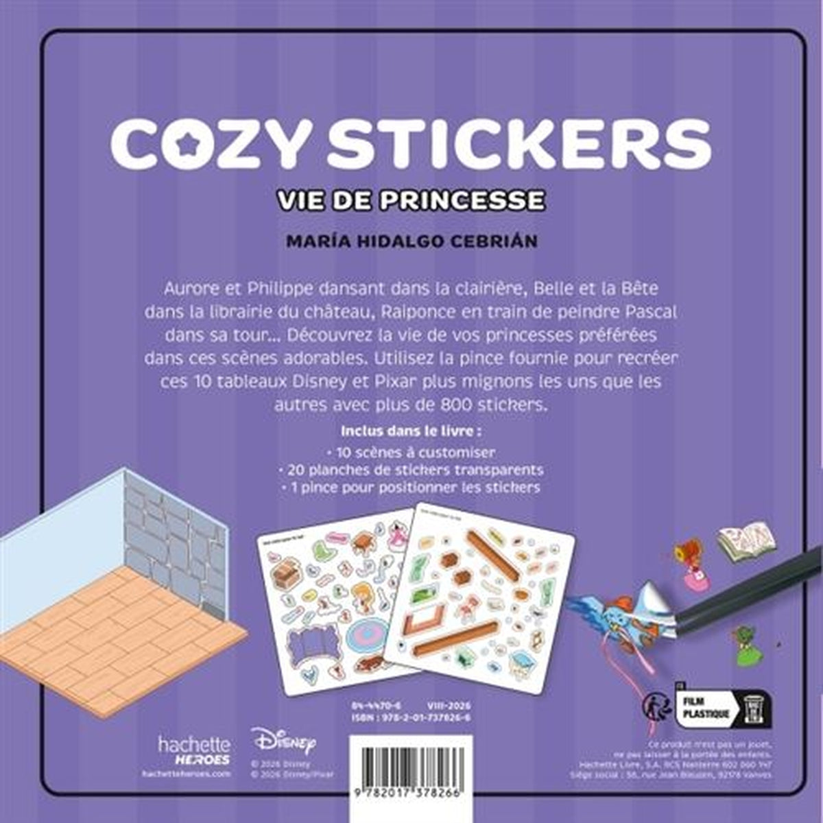 Stickers Disney avec Aurore et Philippe sur fond coloré
