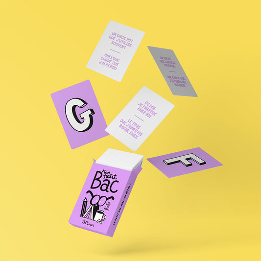 Petit Bac avec patte Minus, design ludique et coloré