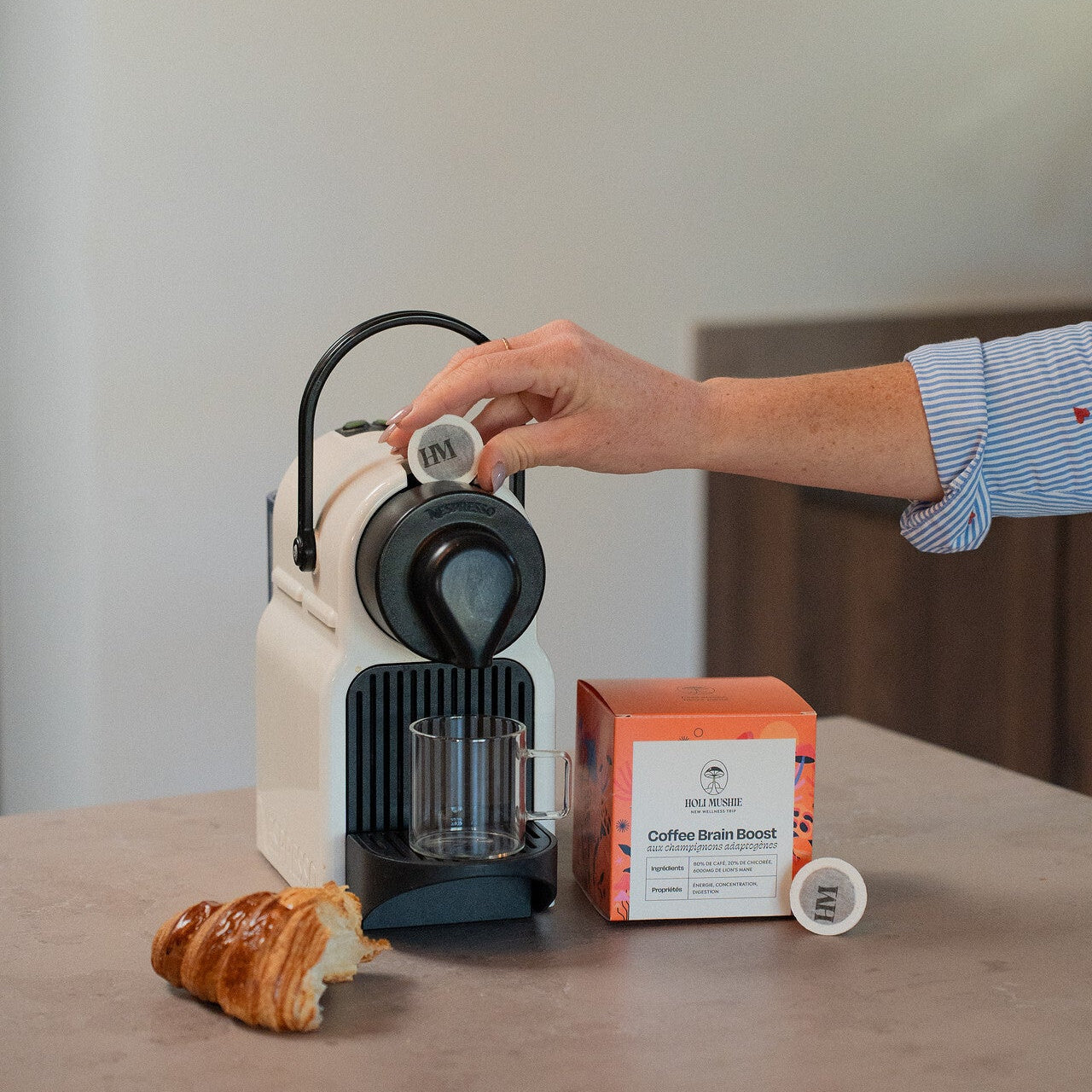 Dosettes de café aux champignons avec texture biodégradable