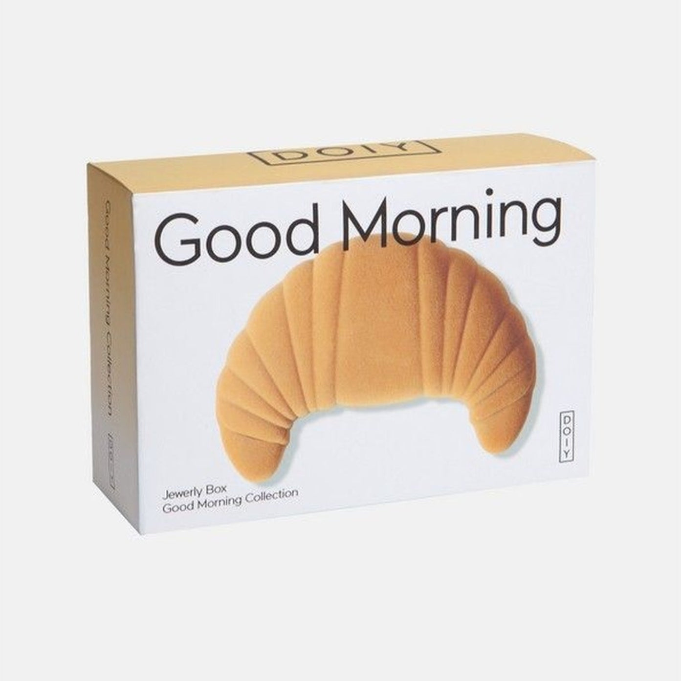 Boîte à bijoux croissant avec texture lisse et élégante