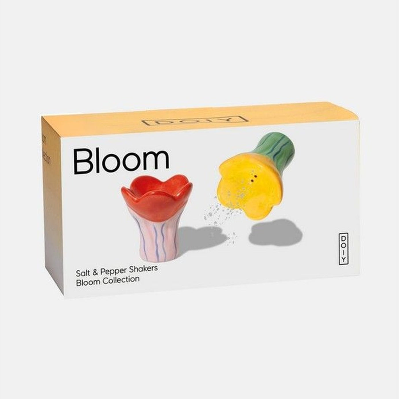 Salière et poivrière Tulipes avec motifs floraux colorés