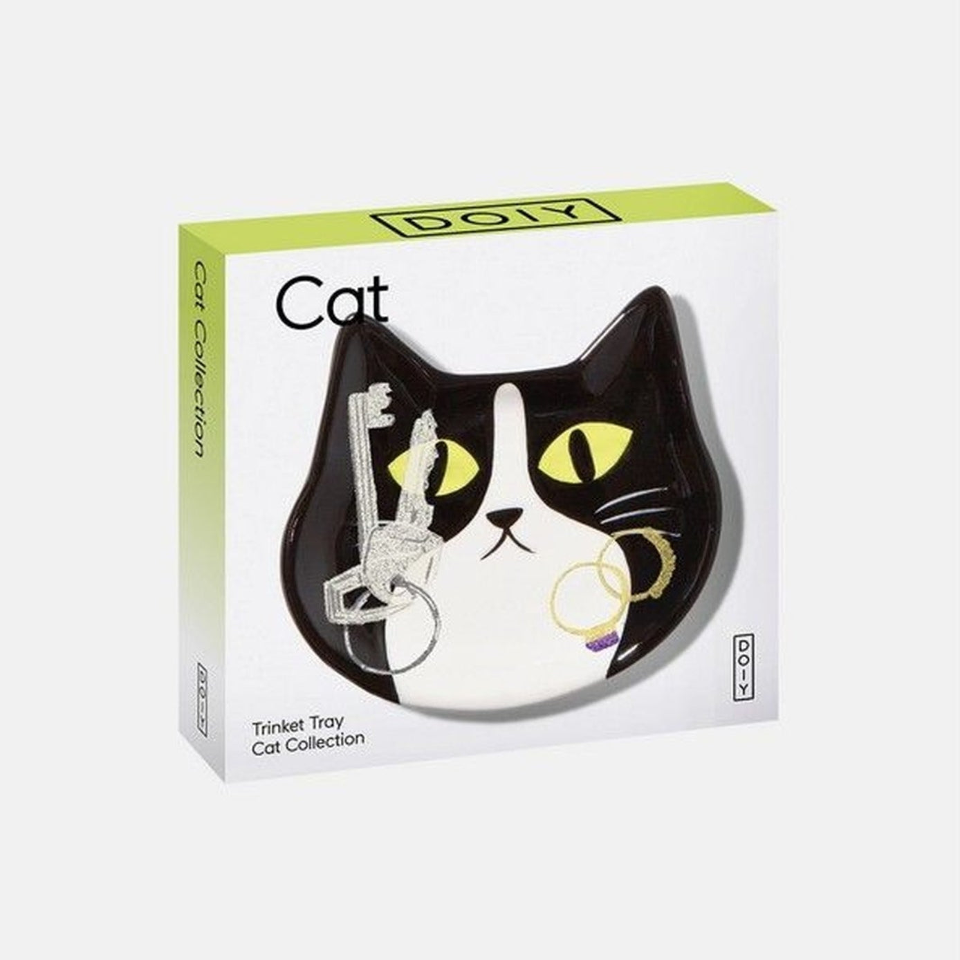 Vide-poche en forme de chat avec texture douce et ludique