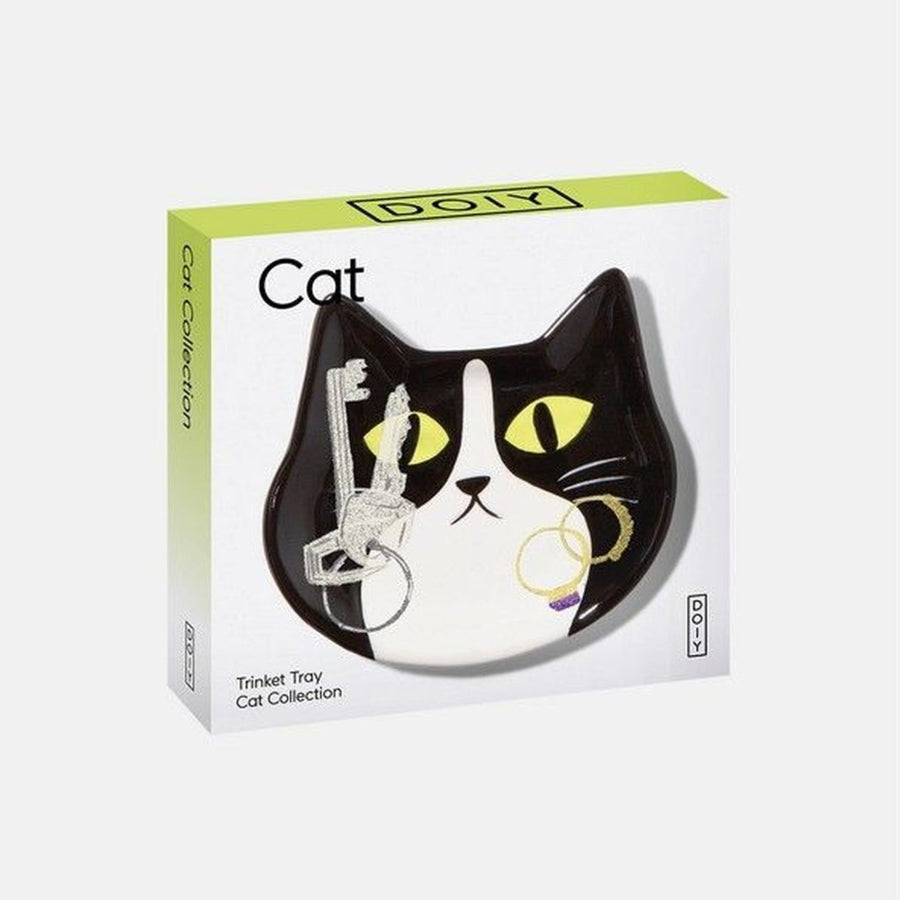 Vide-poche en forme de chat avec texture douce et ludique