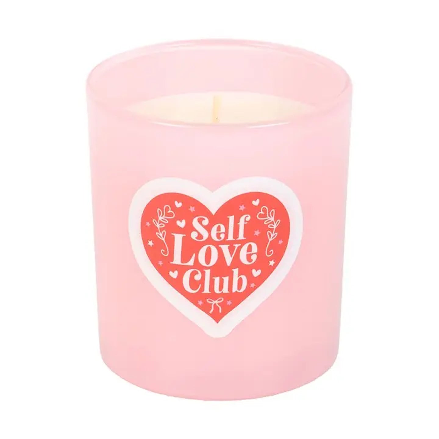 Bougie Self Love Club avec un design minimaliste et élégant