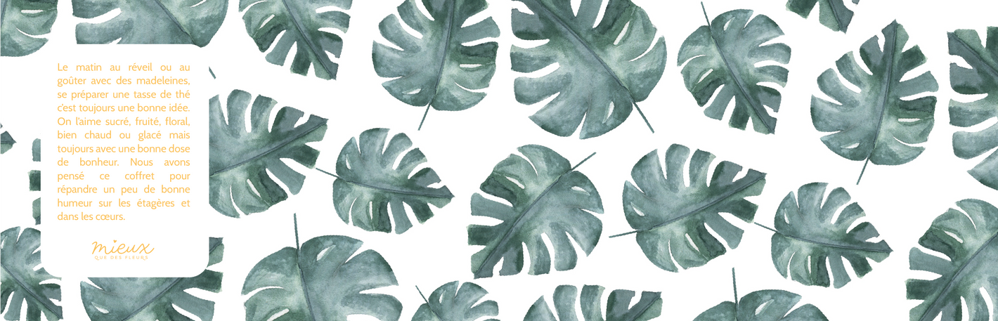 Étiquette de thé visuel Monstera - Mieux Que Des Fleurs