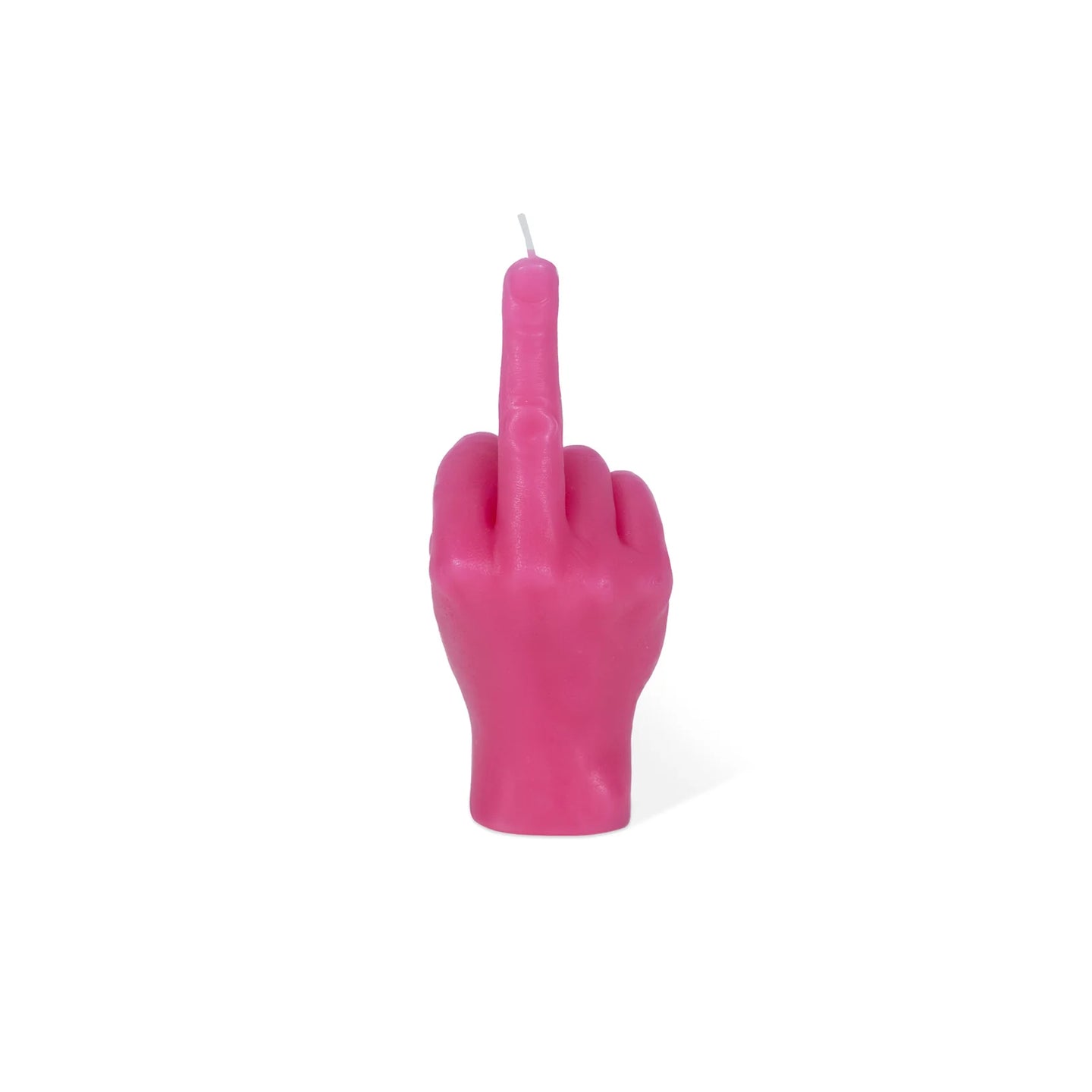 Mini bougie en forme de main avec un message humoristique