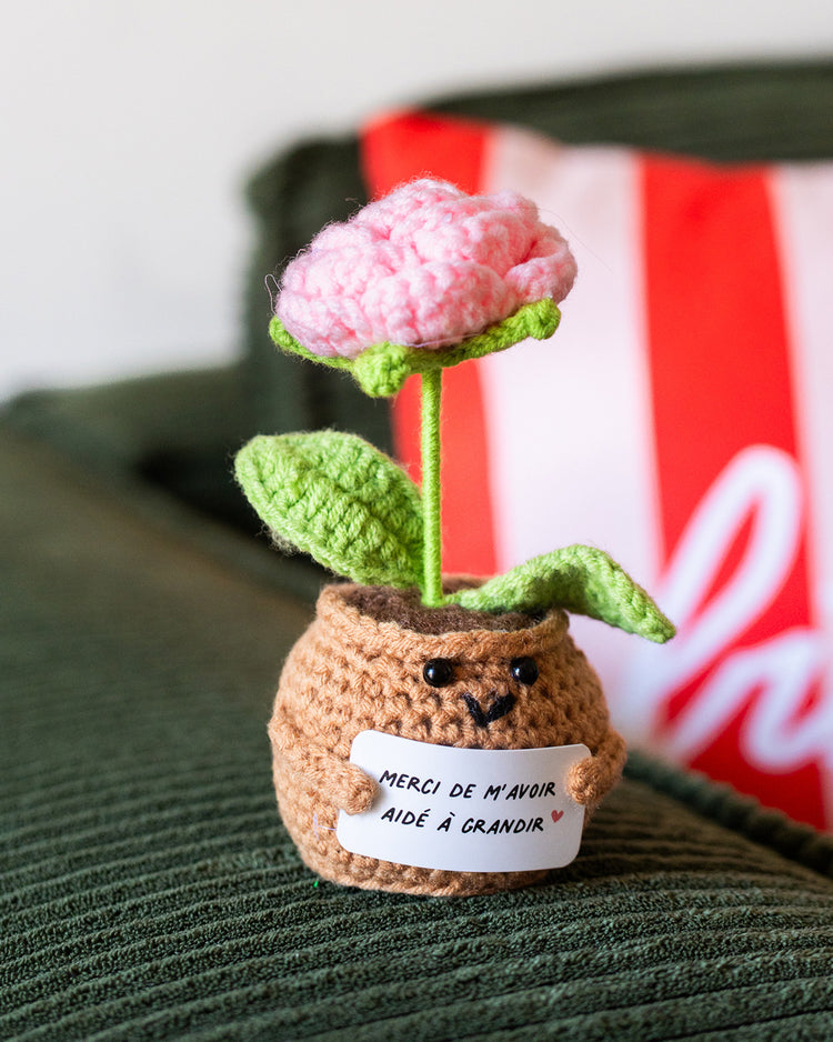 Fleur en crochet avec détails délicats et texture douce