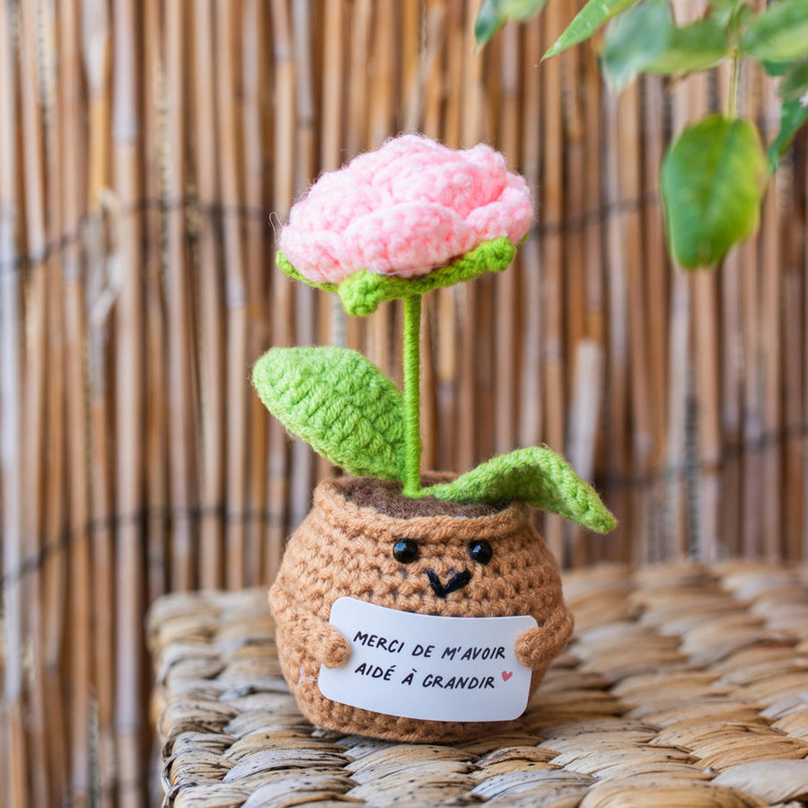 Fleur en crochet avec détails délicats et texture douce