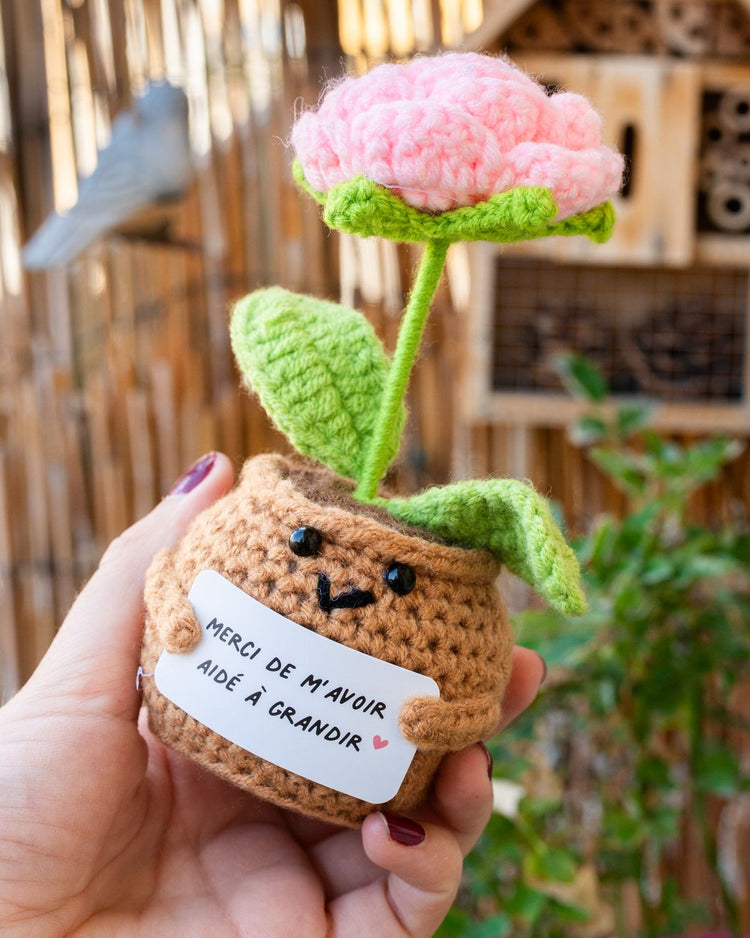 Fleur en crochet avec détails délicats et texture douce