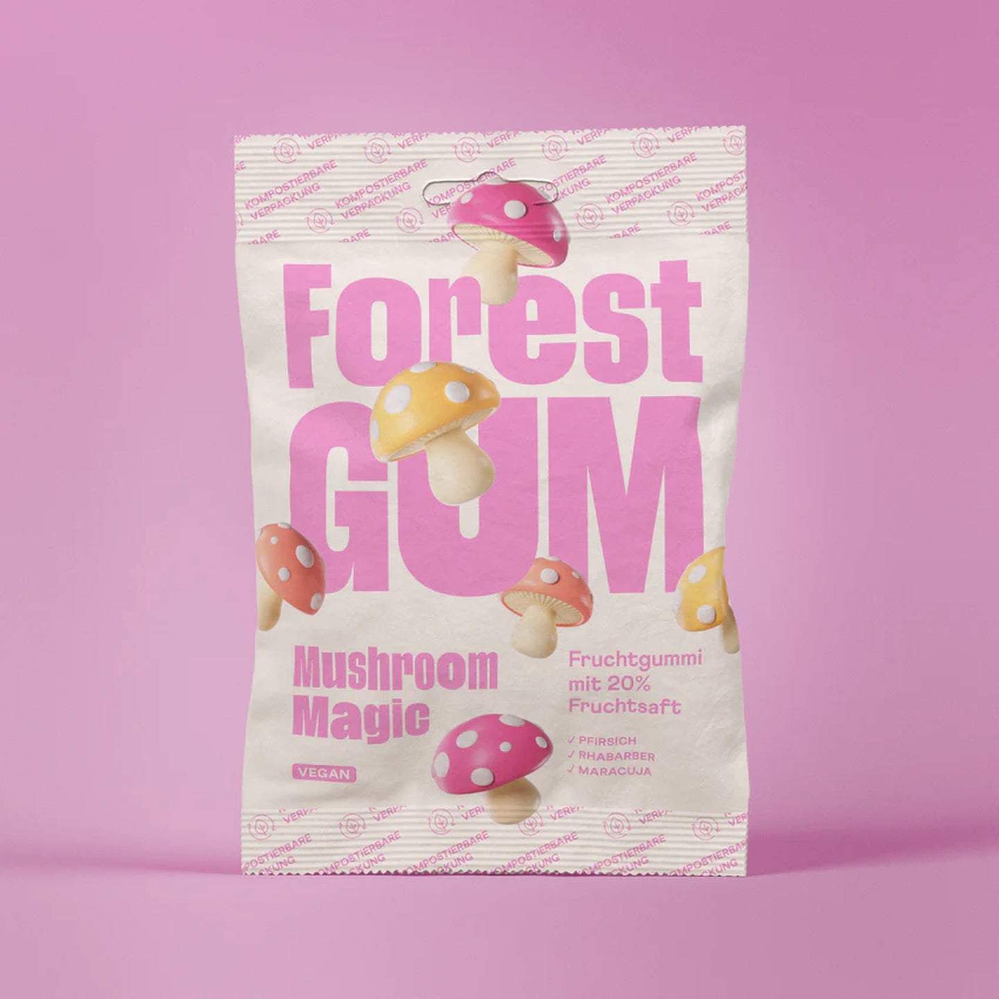 Bonbons vegan en forme de champignons, texture gélifiée
