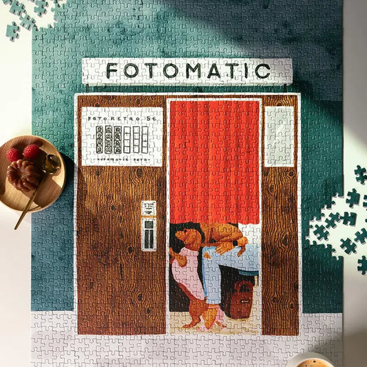 Puzzle Fotomatic avec collage de photos rétro en gros plan