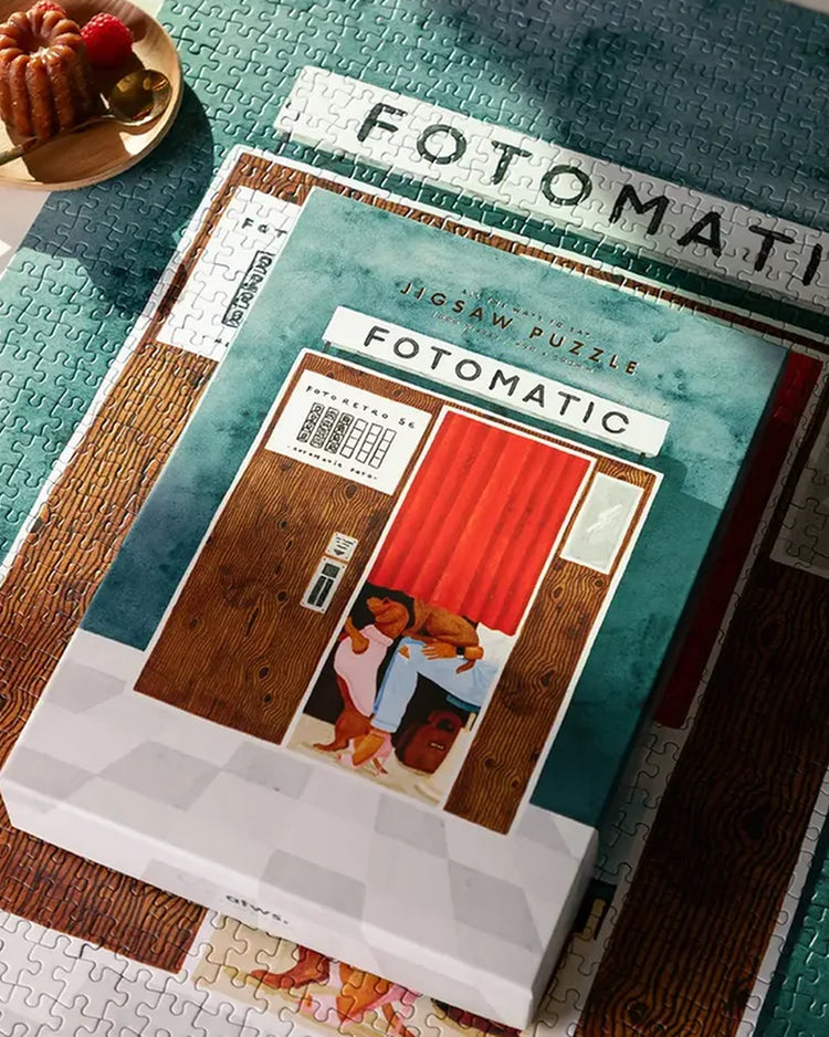 Puzzle Fotomatic avec collage de photos rétro en vue de face
