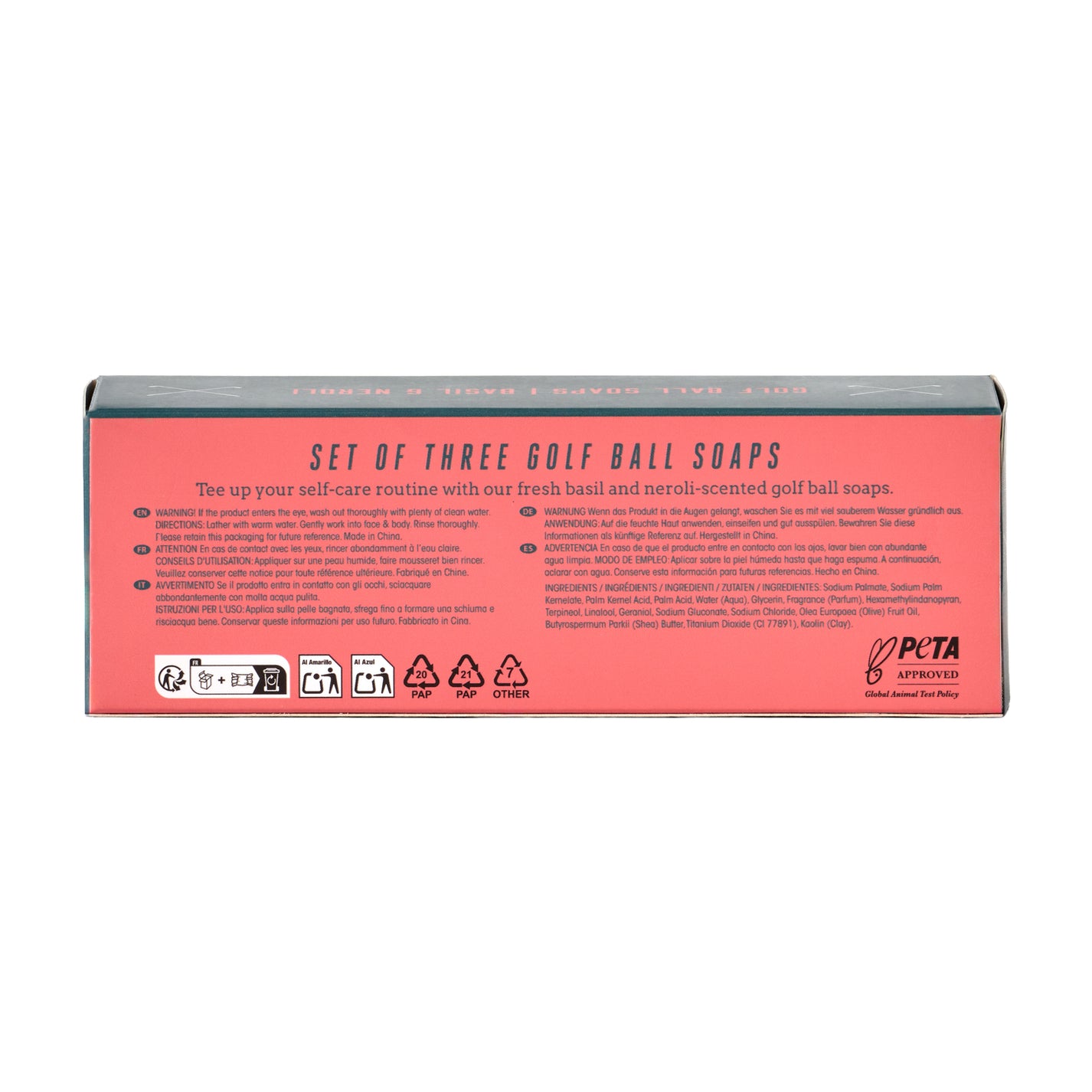 Savon en forme de balle de golf avec texture détaillée