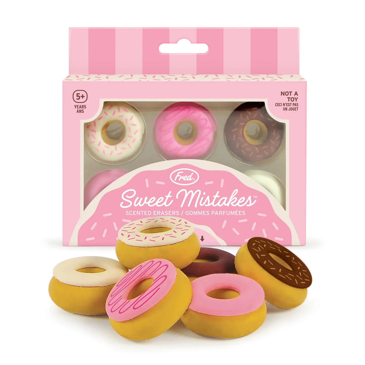 Gomme en forme de donut avec glaçage coloré et texture réaliste