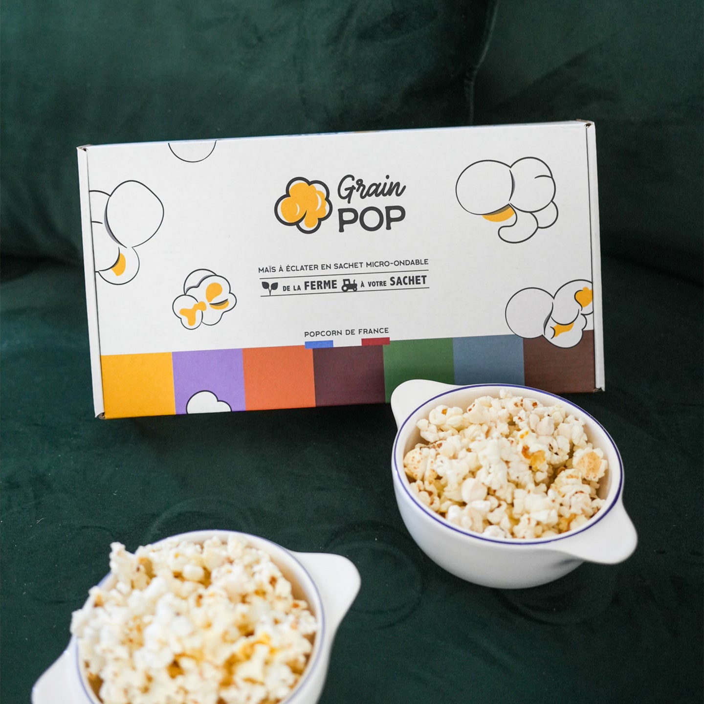 Box popcorn sucrée sans additif