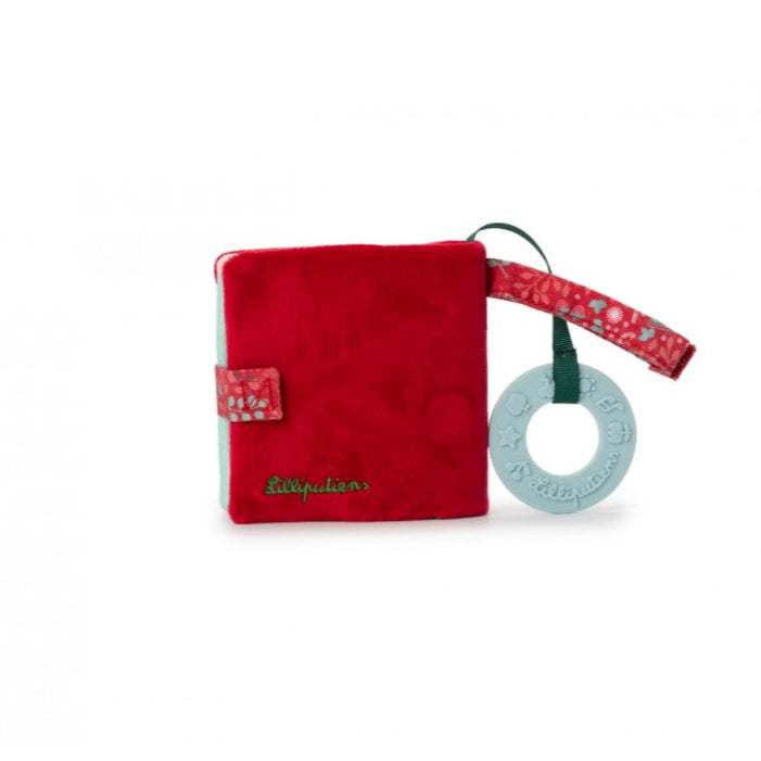 Livre en tissu Chaperon Rouge avec pages colorées et douces.