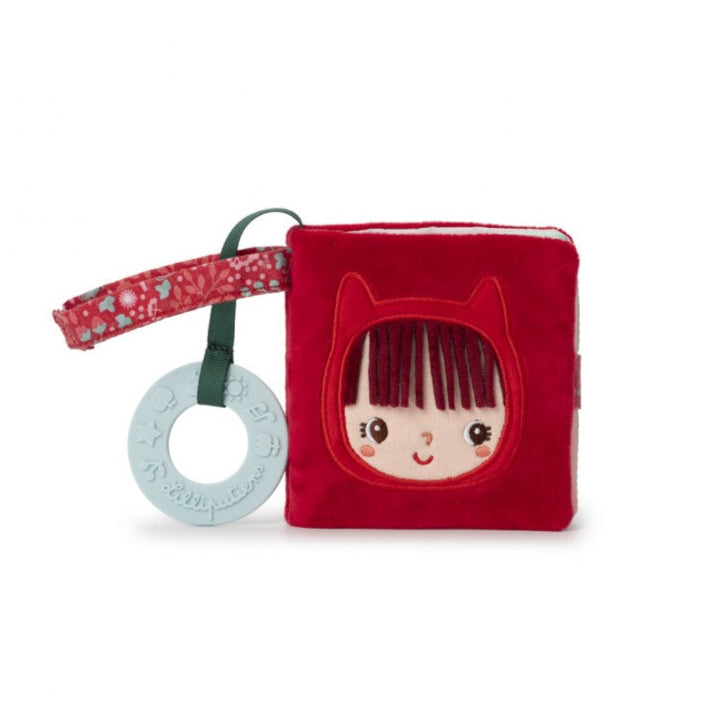 Livre en tissu Chaperon Rouge avec pages colorées et douces.