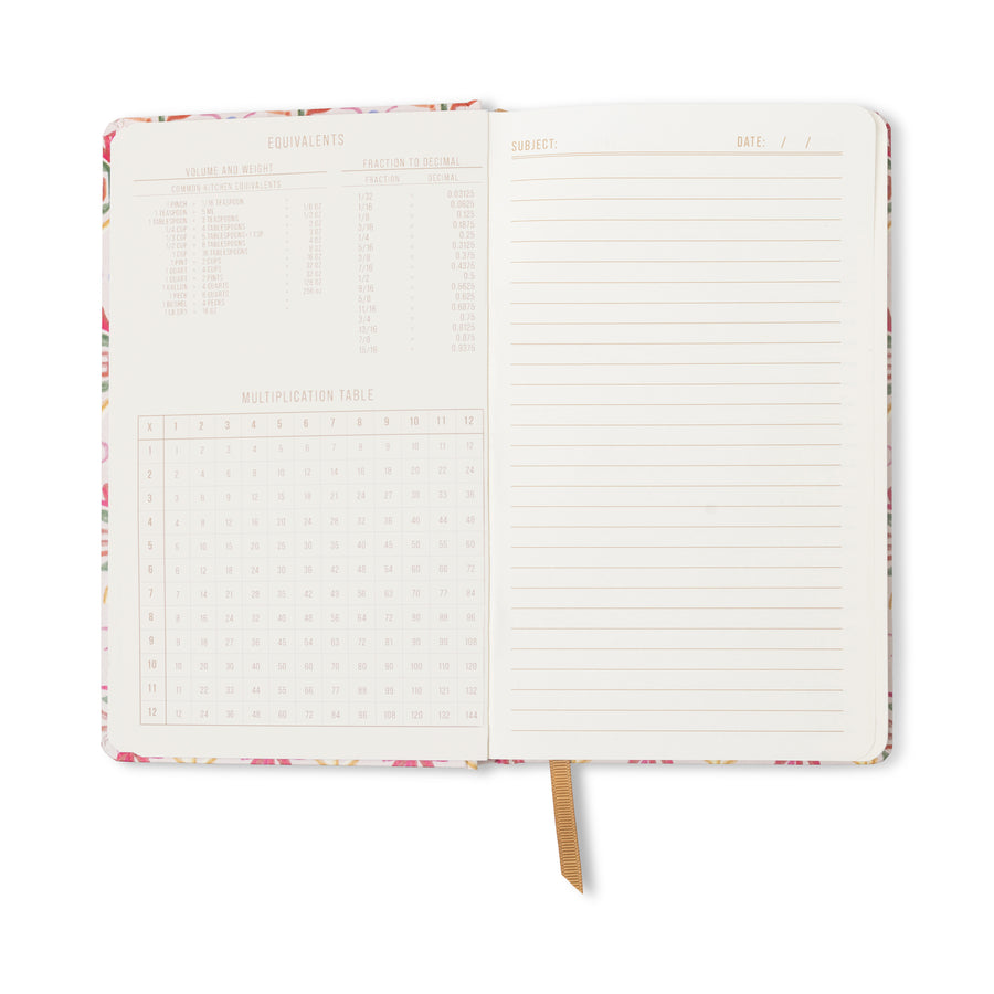Carnet avec motif tulipe sur fond texturé, papier épais