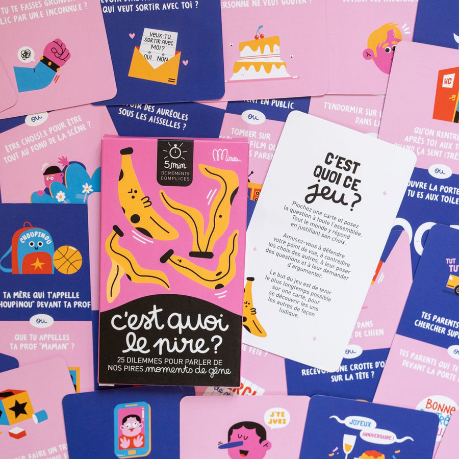 Couverture du jeu de débats avec illustrations colorées