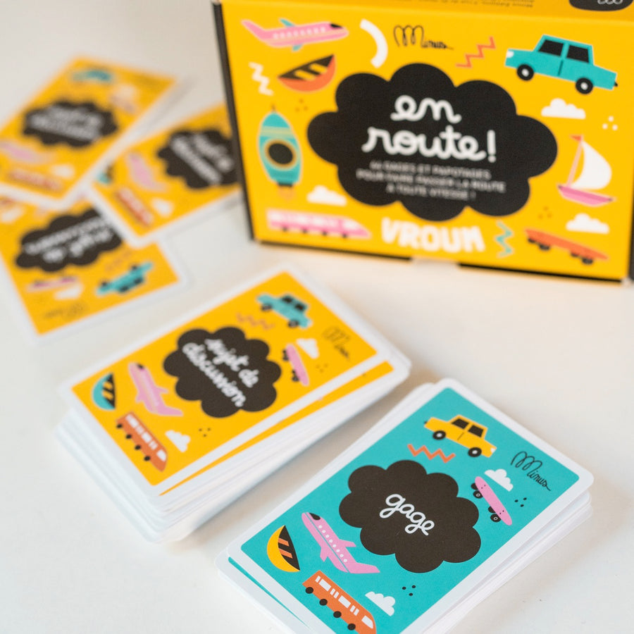 Jeu de discussion pour enfants avec illustrations colorées.