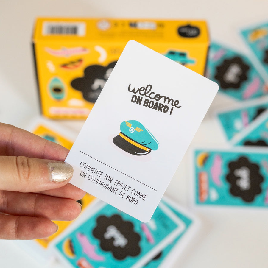 Jeu de discussion pour enfants avec illustrations colorées.