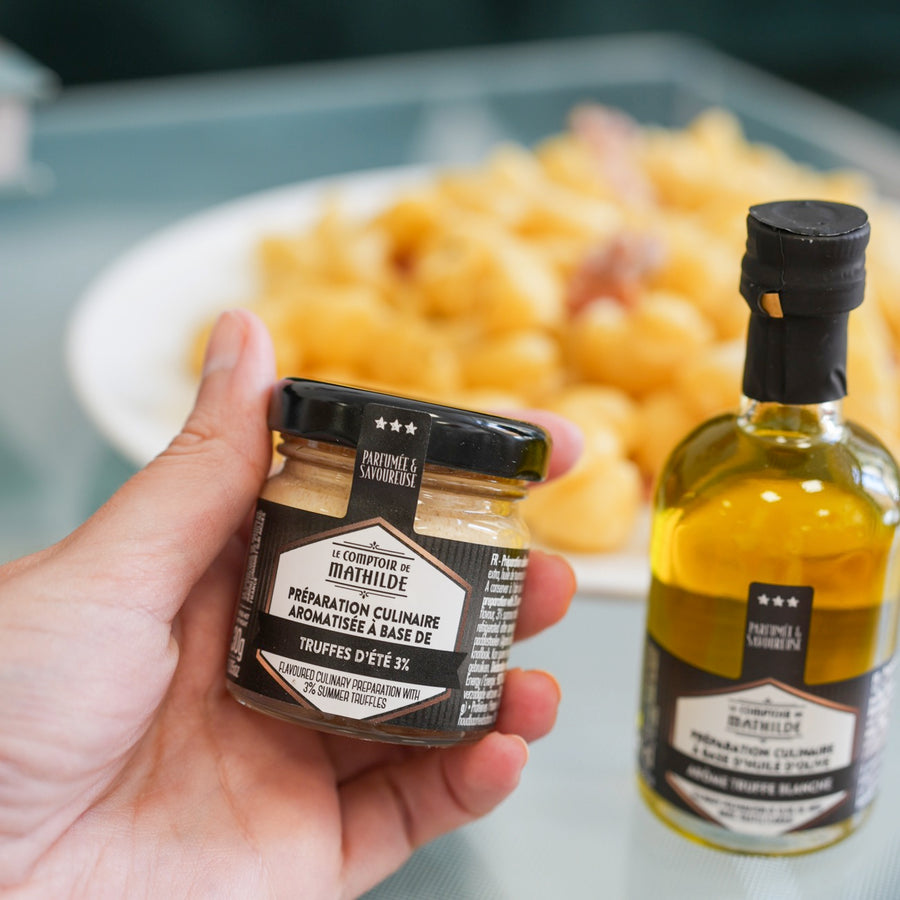 Kit DIY Pâtes à la Truffe avec ingrédients en vue