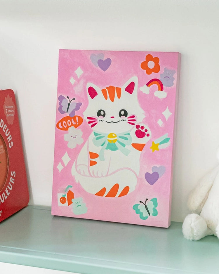 Kit peinture au numéro avec pinceau et zones colorées pour enfants