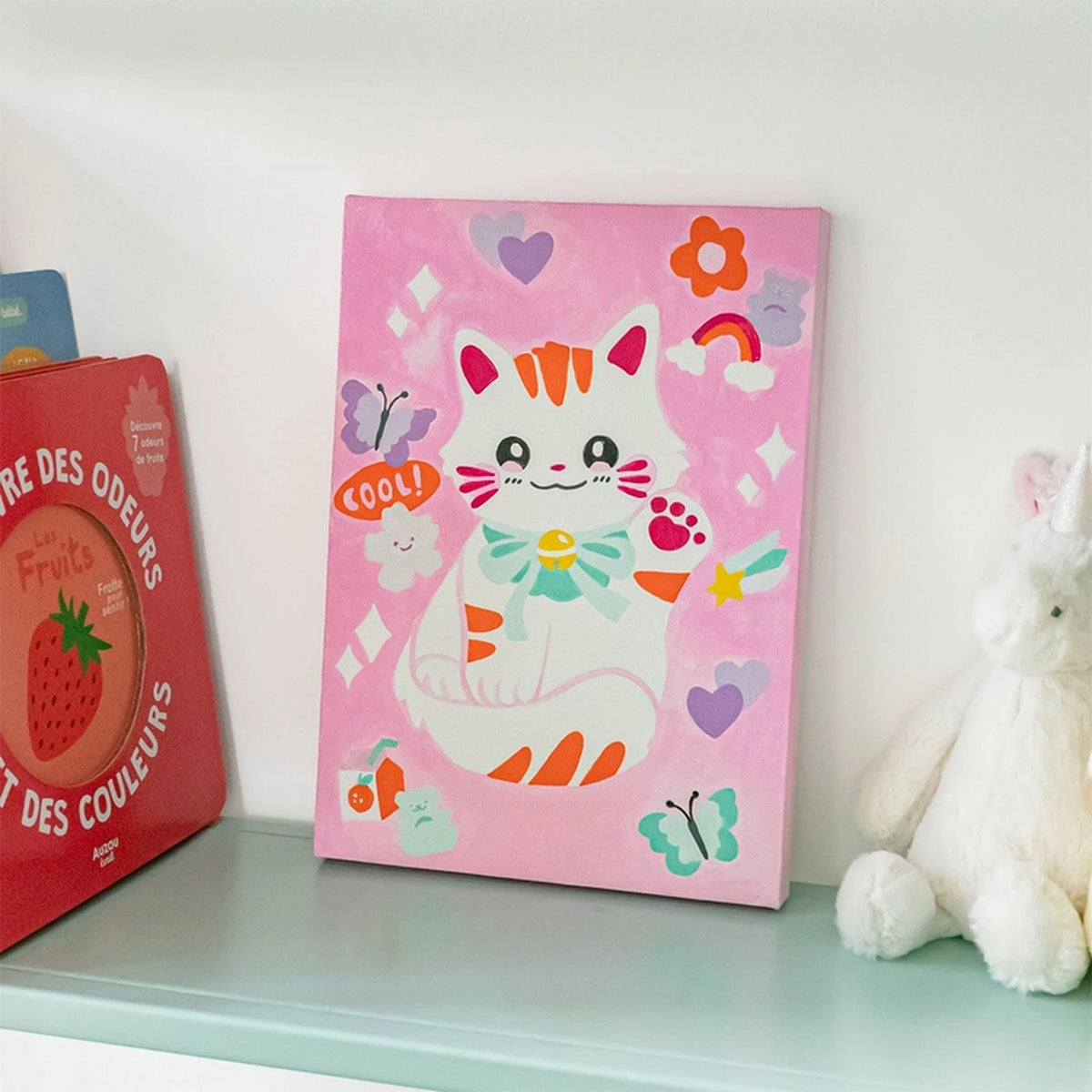 Kit peinture au numéro avec pinceau et zones colorées pour enfants