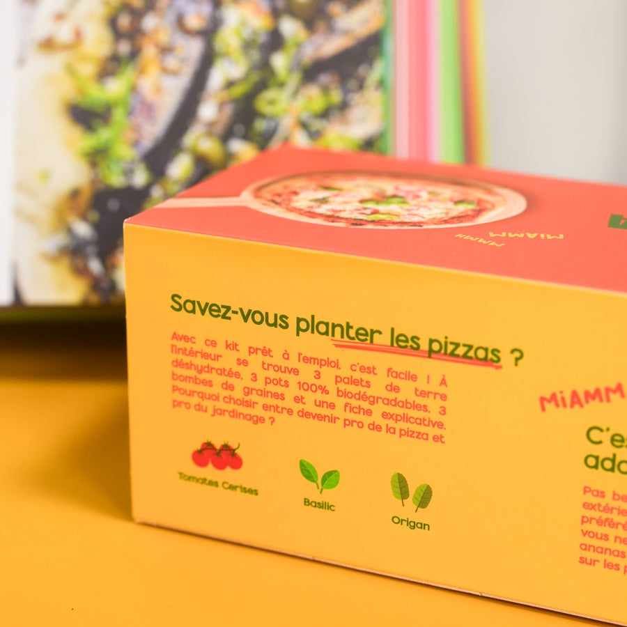Kit de plantation avec pots en terre cuite et étiquettes en bois.