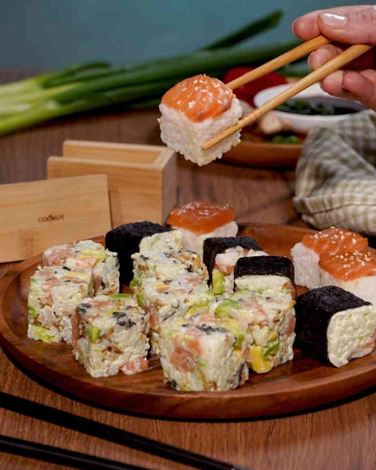 Kit sushi cube avec des formes géométriques pour des créations originales